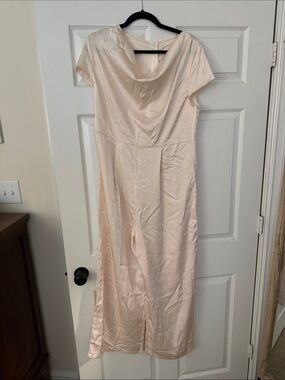 Cowl neck silk jumpsuit